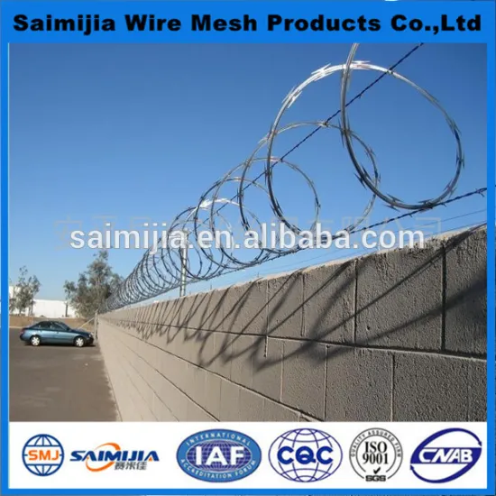 Stainless steel wire Razor Barbed Wire with separation fence
