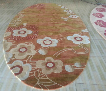 hand tufted acrylic round rug