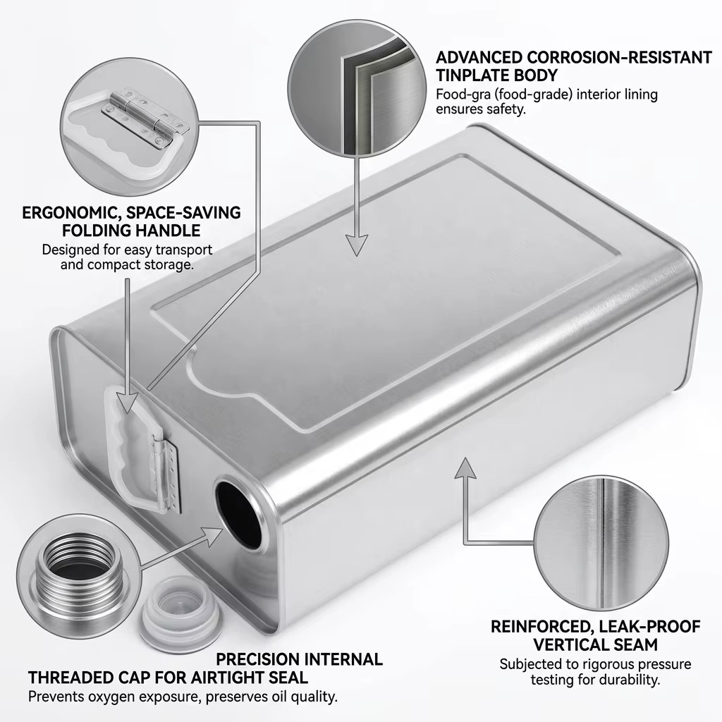 Stainless Steel Oil Bottle