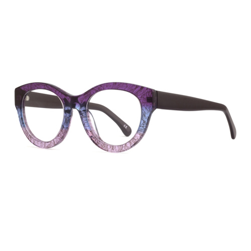 Women Geometric Shape Acetate Optical Frame Glasses