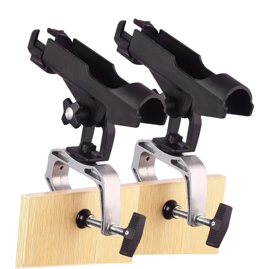 YANYU High-Quality Adjustable Black Boat Pole Holder for Sea Fishing