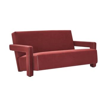 Velvet tissu chaise de canapé confortable avec dossier d&#39;accoudoir pour plancher de plancherie ergonomique Chaise de lecture pour balcon de salon