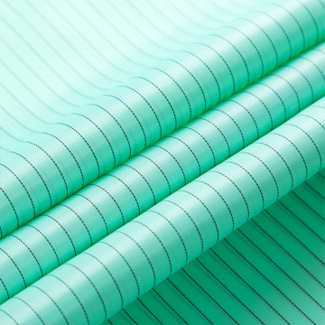 High Quality 100D Pink 5MM Polyester Stripe Grid Cloth Anti-Static Conductive Cleanroom Textile