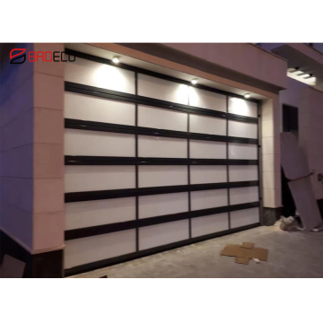 CE transparent automatic customized glass panel garage door