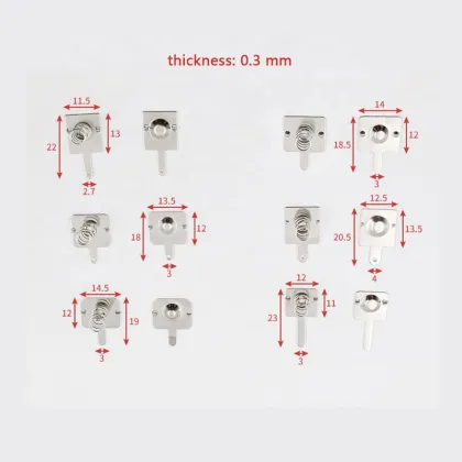 Custom Steel Electrical AA Battery Contacts with Nickel Plated Spring for Electric Switches and Contacts