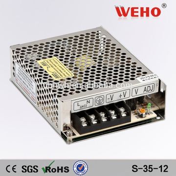 ISO9001 CE ROHS Alimentation de commutation approuvée 35W 12V