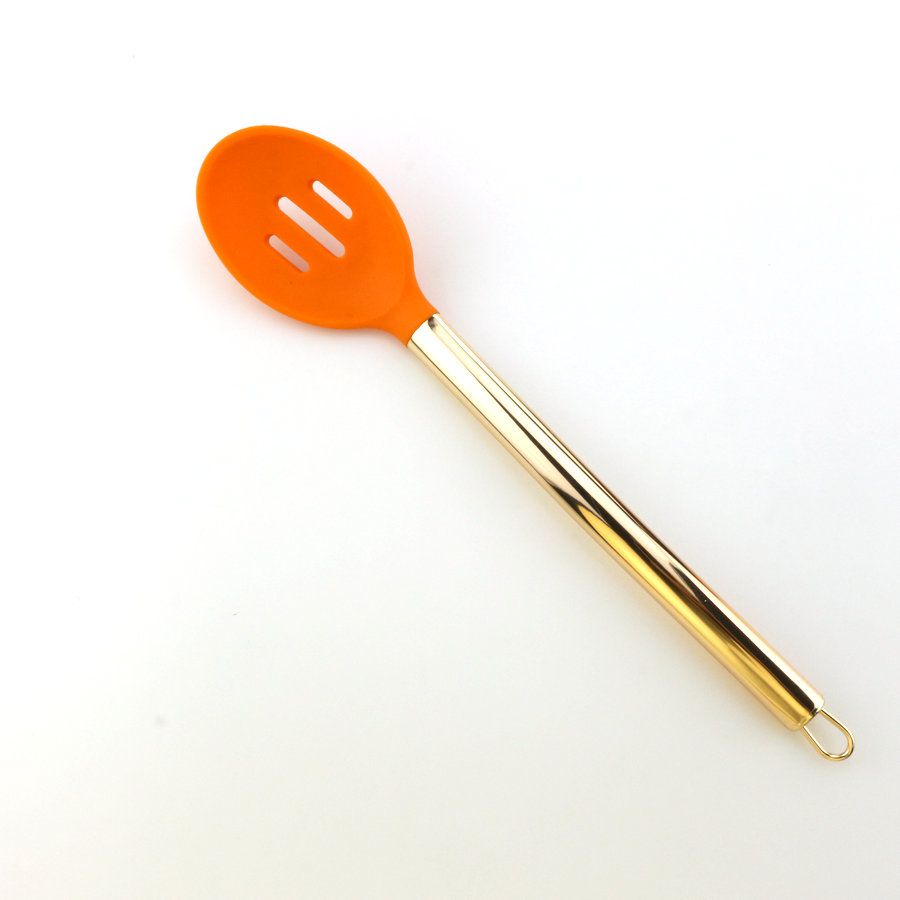 slotted metal spoon