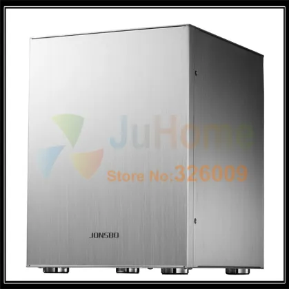 Jonsbo C2 Silver C2S HTPC ITX Mini computer case in aluminum support 3.5'' HDD USB3.0 Home theater computer