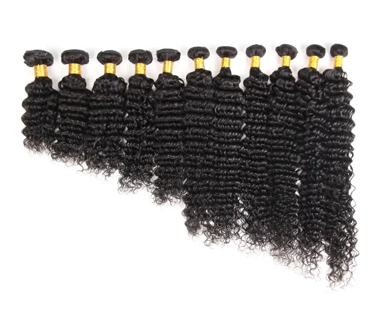 MEGALOOK 10a Mohawk Remy Tropical Natural Virgin Russian Deep Exotic Curly Hair Products