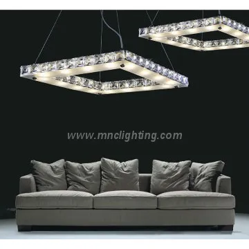 Modern LED crystal pendant lights rhombus shape ceiling lamp