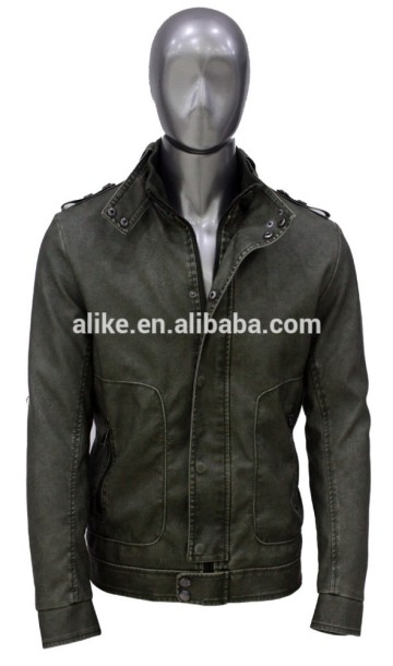 ALIKE man spring jacket pu leather jacket