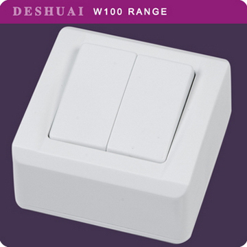 Surface Type 2 Gang Wall Switch W1003