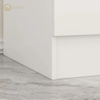 GODI Modern Solid Wood Corner Swing Door Wardrobe