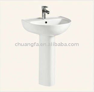 Pedestal basin ceramic hand wash basin