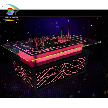 BAR Nightclub LED Cocktail Table - 16 Color Change Illuminated Furniture for Party Vibes