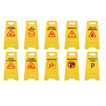 Foldable Plastic Road Warning Sign: Safety Caution for Wet Floors