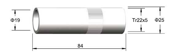 円筒形の溶接ノズルP500A