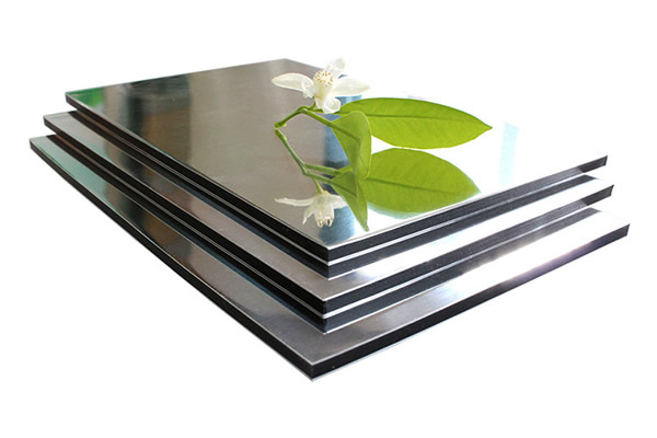 4x8 Gold Mirror Alumininum Composite Wall Cladding Folha