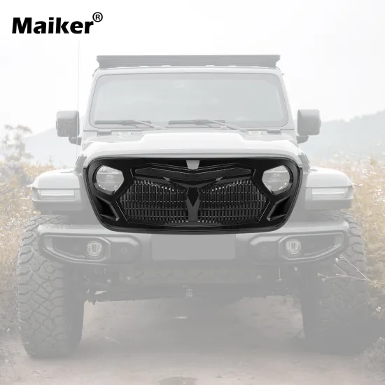 Maiker ABS Gloss Black Grille for Jeep Wrangler JL/Gladiator JT