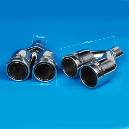 Stainless Universal Exhaust Tips Y-Type Remus Style Muffler Exhaust Pipes