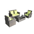 Meubles en aluminium de sofa de cadre de rotin