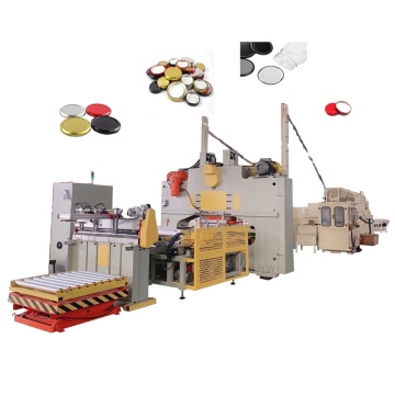 Glass jar metal cap making machine