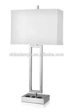 Modern art power outlets hotel table lamps with switch USB reading lamps for motel lighting decoration UL CUL