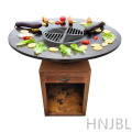 Corten Steel Firepit BBQ Grill