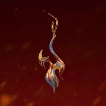 "Dancing Fire" Designed Earrings Applied