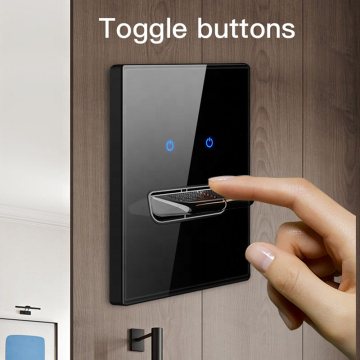 YUNDO 3 Gang 1 Way Z Wave Wall Switch with Glass Plate