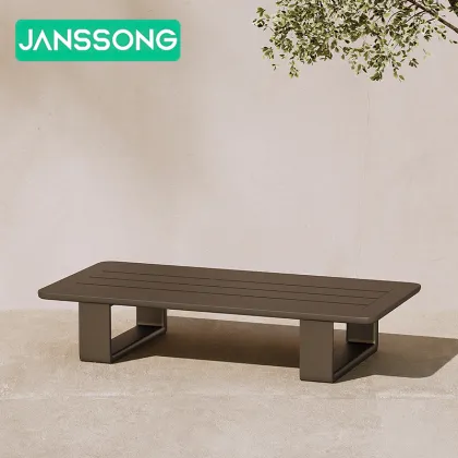 Modern Villa Courtyard: Waterproof Metal Outdoor Furniture Set