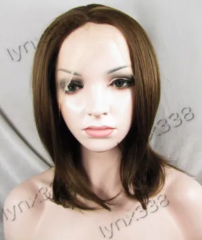 Discount Wigs brown/blonde color Synthetic lacefront wigs