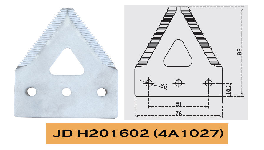 4A1090 (826720C3) Combine el sistema de corte de maquinaria de la cosechadora del encabezado de reparación de piezas de cuchillo falciformes