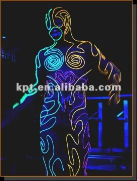 2012 new model of Costume performance el wire with welt