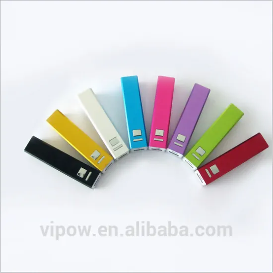 Hot selling colorful slim power bank 2600mah battery