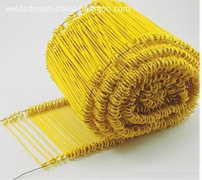 pvc coated yellow double loop wire ties 