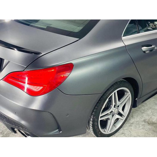 satin metallic silver car vinyl wrap