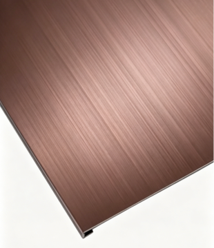 Textured brushed aluminium for cabinet casing