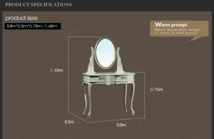 Luxury solid wood dressing table