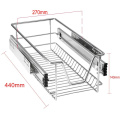 Chrome Coated Steel Kitchen Basket Telescopic Drawer