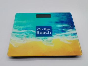 sea side design tempered glass personal weighing scales