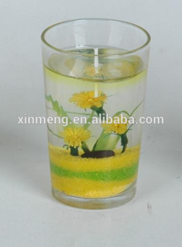 decorative champagne gel candles manufacture in China
