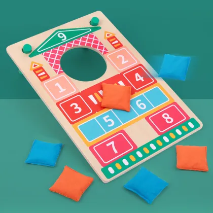 Outdoor Wooden Sports Game: Throwing Sandbag Toys for Educational Kids' Entertainment