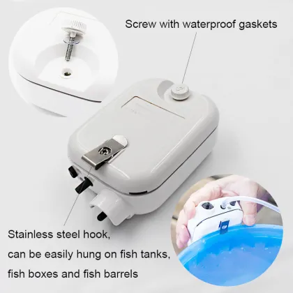 Waterproof Wireless Battery Operated Aquarium Aerator - Single Outlet Fish Tank Oxygen Generator