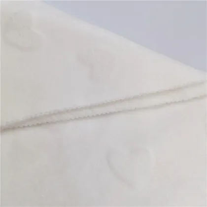 Elegant Polyester Cut Flowers White Flannel Fabrics