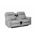 Poder de cuero genuino reclinando loveseat