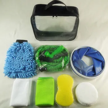 8-Piece Automotive Car Cleaning Kit with High Pressure Gun and Bucket