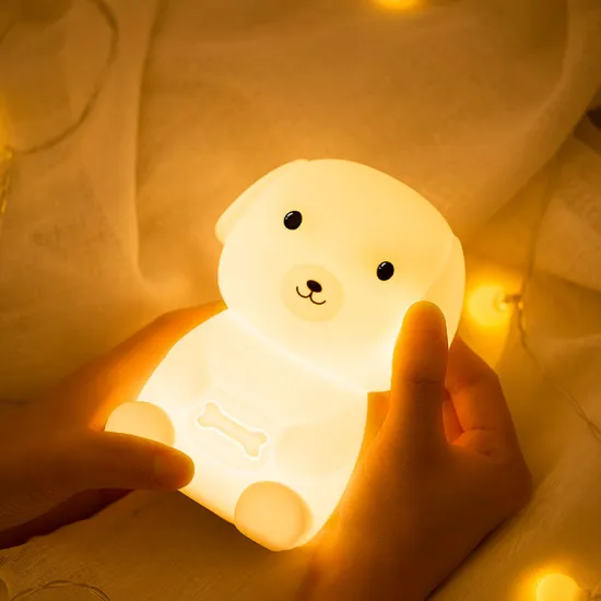 Portable Cute Dog Silicone Lamp - Small Night Light for Kids