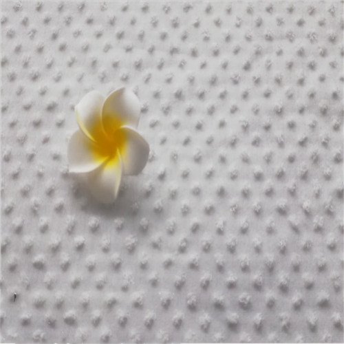 Elegant White Jacquard Cut Flower Lady Cloth Fabric