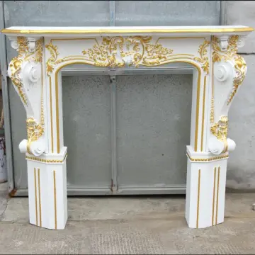 Golden Colour Factory Price Home Decorative Polyurethane PU Fireplace